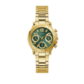  Shop Authentic Guess Cosmo Chronograph Green Dial Gold Steel Strap Watch For Women - GW0465L5 - Luxxuri