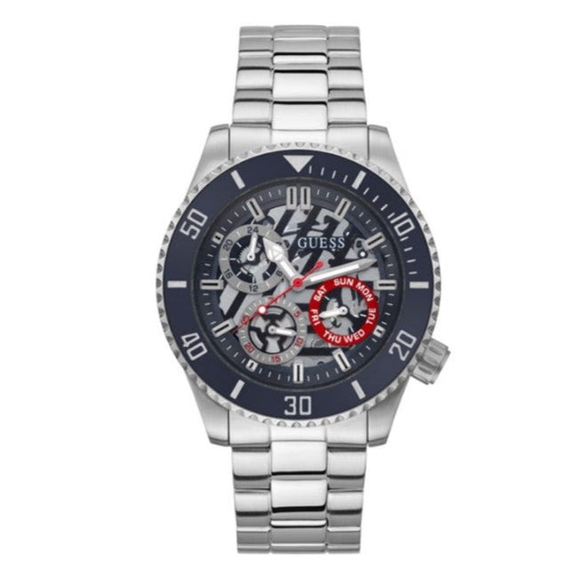 Shop Authentic Guess Axle Multifunction Black Dial Silver Steel Strap Watch For Men - GW0488G1 - Luxxuri