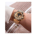  Shop Authentic Guess Fusion Chronograph Gold Dial Gold Steel Strap Watch for Women - GW0552L2 - Luxxuri