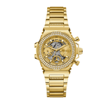  Shop Authentic Guess Fusion Chronograph Gold Dial Gold Steel Strap Watch for Women - GW0552L2 - Luxxuri