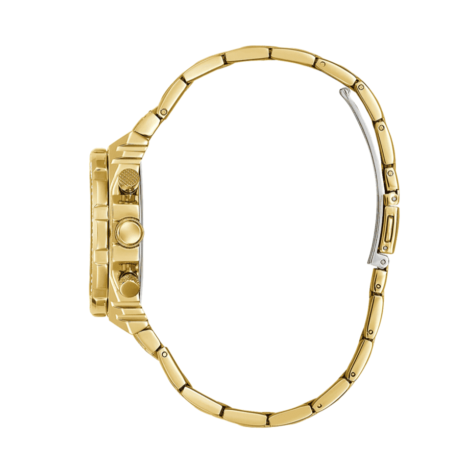  Shop Authentic Guess Fusion Chronograph Gold Dial Gold Steel Strap Watch for Women - GW0552L2 - Luxxuri