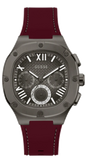  Shop Authentic Guess Headline Multifunction Grey Dial Burgundy Silicone Strap Watch For Men - GW0571G4 - Luxxuri