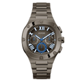 Guess Headliner Quartz Black Dial Grey Steel Strap Watch For Men - GW0572G5