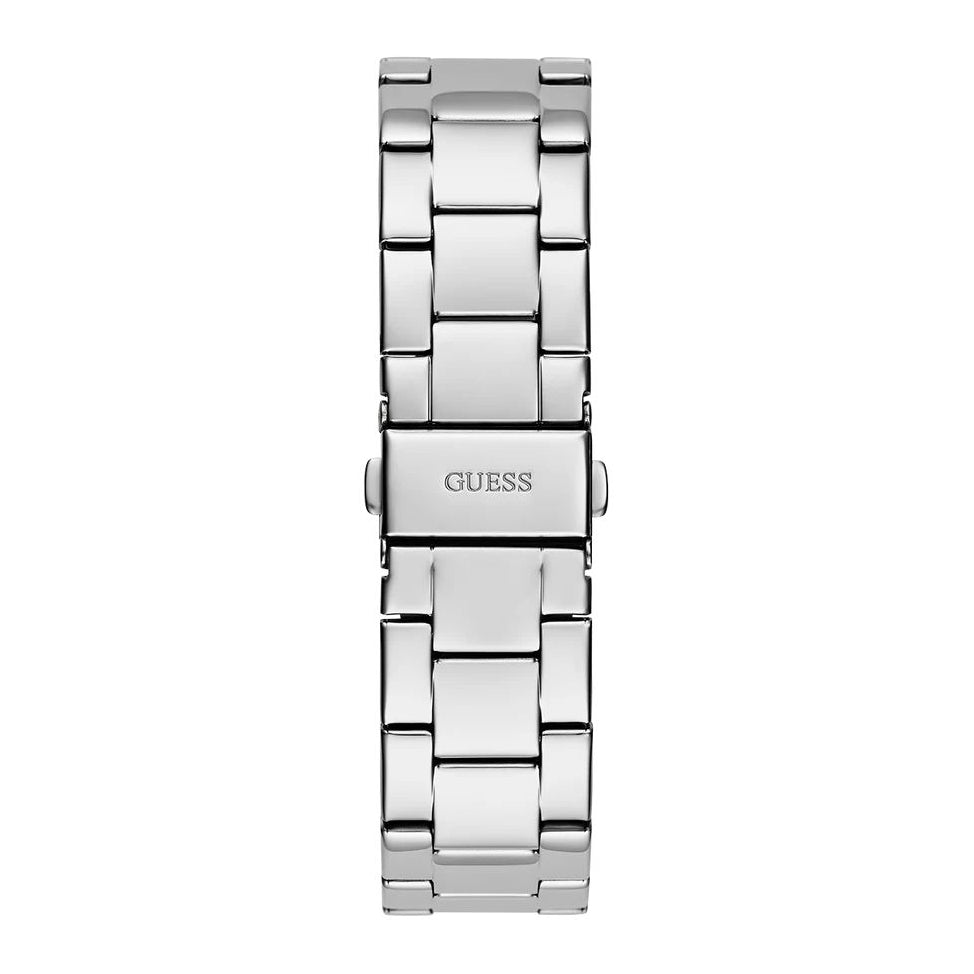  Shop Authentic Guess Cubed Analog Silver Dial Silver Steel Strap Watch For Women - GW0606L1 - Luxxuri