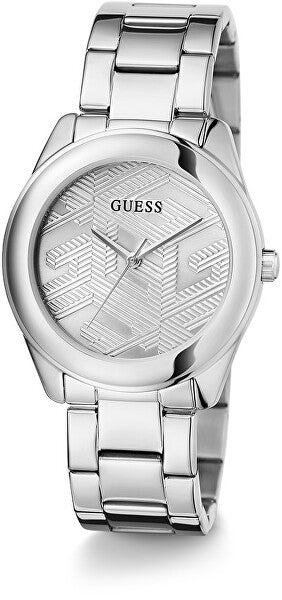  Shop Authentic Guess Cubed Analog Silver Dial Silver Steel Strap Watch For Women - GW0606L1 - Luxxuri