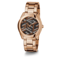  Shop Authentic Guess Cubed Analog Black Dial Rose Gold Steel Strap Watch For Women - GW0607L3 - Luxxuri