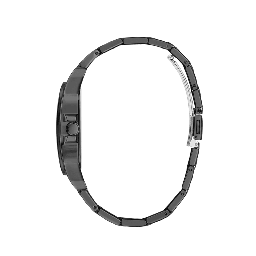 Guess Integrity Analog Black Dial Black Steel Strap Watch for Men - GW0631G2