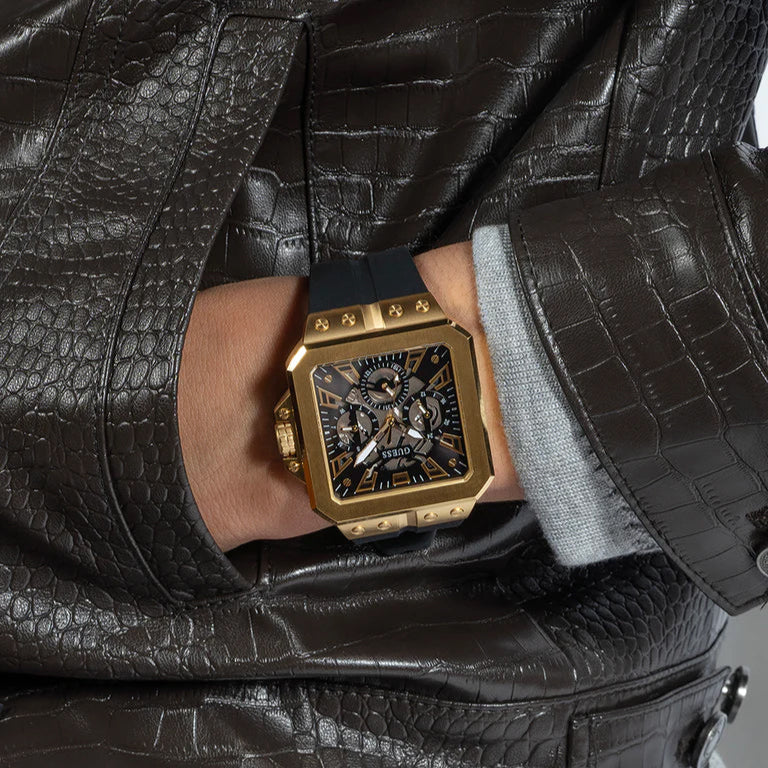  Shop Authentic Guess Leo Multifunction Black Dial Black Silicone Strap Watch For Men - GW0637G2 - Luxxuri