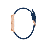 Shop Authentic Guess Cubed Analog Rose Gold Dial Blue Leather Strap Watch For Women - GW0665L2 - Luxxuri