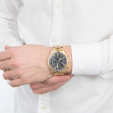  Shop Authentic Guess Hendrix Multifunction Black Dial Gold Steel Strap Watch for Men - W1309G2 - Luxxuri