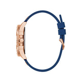  Shop Authentic Guess Frontier DIamonds Gold Dial Blue Rubber Strap Watch For Women - W1160L3 - Luxxuri