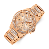  Shop Authentic Guess Frontier Diamonds Rose Gold Dial Rose Gold Steel Strap Watch For Women - W1156L3 - Luxxuri