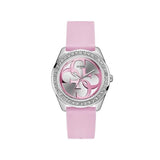  Shop Authentic Guess G-Twist Diamonds Silver Dial Pink Rubber Strap Watch for Women - W1240L1 - Luxxuri