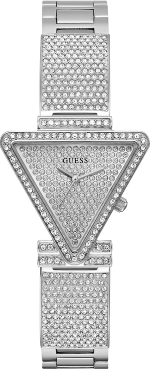  Shop Authentic Guess Fame Quartz Crystals Silver Dial Silver Steel Strap Watch For Women - GW0644L1 - Luxxuri
