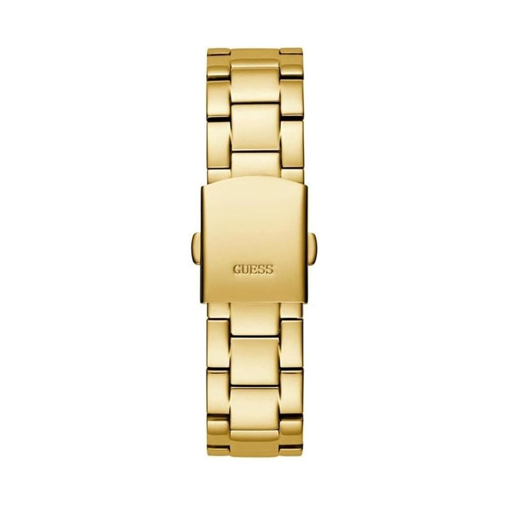 Guess Confetti Chronograph Rainbow Dial Gold Steel Strap Watch For Women  - GW0483L4