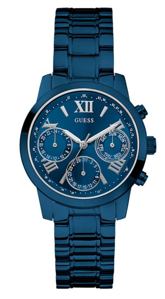  Shop Authentic Guess F14 Chronograph Analog Blue Dial Blue Steel Strap Watch For Women - W0448L5 - Luxxuri