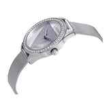  Shop Authentic Guess Tri Glitz Quartz Silver Dial Silver Mesh Bracelet Watch For Women - W1142L1 - Luxxuri