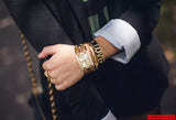  Shop Authentic Guess MOD Heavy Metal Diamonds Gold Dial Gold Steel Strap Watch for Women - W0072L1 - Luxxuri