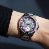  Shop Authentic Guess Lady Frontier Diamonds Silver Dial Multicolor Steel Strap Watch for Women - GW0044L1 - Luxxuri