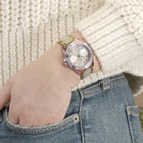  Shop Authentic Guess Lady Frontier Diamonds Silver Dial Multicolor Steel Strap Watch for Women - GW0044L1 - Luxxuri