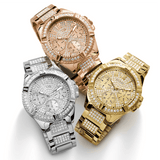  Shop Authentic Guess Frontier Diamonds Rose Gold Dial Rose Gold Steel Strap Watch For Women - W1156L3 - Luxxuri