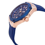  Shop Authentic Guess Legacy Blue Dial Blue Silicone Strap Watch For Men - W1049G2 - Luxxuri