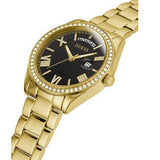  Shop Authentic Guess Luna Diamonds Black Dial Gold Steel Strap Watch for Women - GW0307L2 - Luxxuri