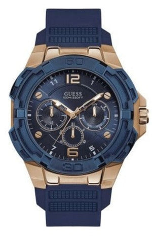  Shop Authentic Guess Genesis Quartz Blue Dial Blue Silicone Strap Watch For Men - W1254G3 - Luxxuri