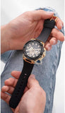  Shop Authentic Guess Matrix Multifunction Gold Dial Black Rubber Strap Watch For Men - GW0423G2 - Luxxuri