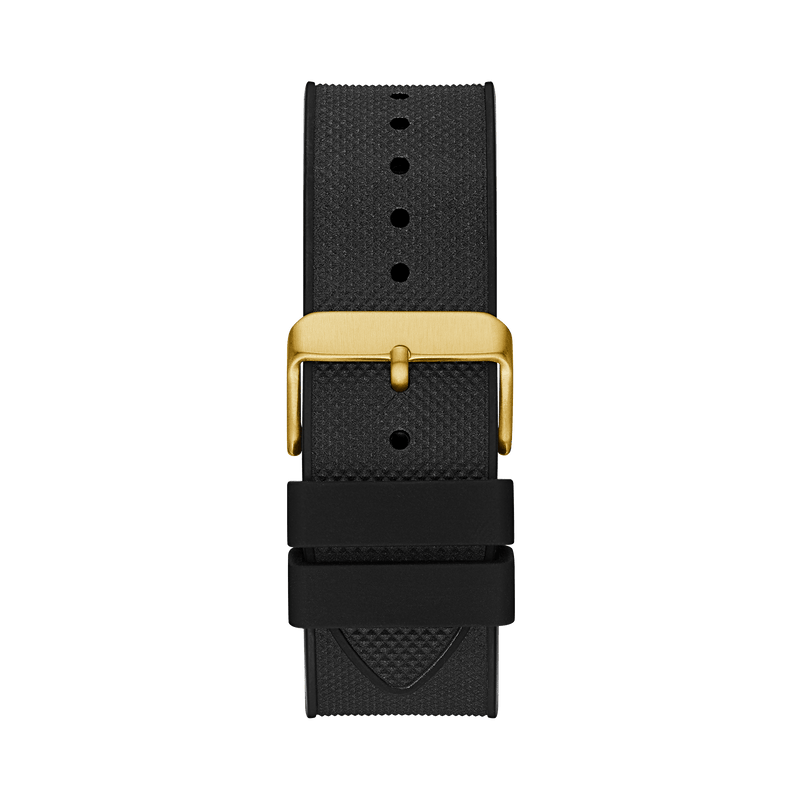 Guess Navigator Chronograph Black Dial Black Rubber Strap Watch for Men - GW0264G3