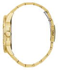 Guess Queen Quartz Gold Dial Gold Steel Strap Watch For Men - GW0497G2