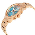  Shop Authentic Guess Mini Sunrise Multi Function Analog Turquoise Dial Rose Gold Steel Strap Watch For Women - W0448L8 - Luxxuri