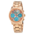  Shop Authentic Guess Mini Sunrise Multi Function Analog Turquoise Dial Rose Gold Steel Strap Watch For Women - W0448L8 - Luxxuri