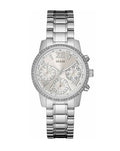  Shop Authentic Guess Mini Sunrise Chronograph Quartz Silver Dial Silver Steel Strap Watch For Women - W0623L1 - Luxxuri