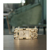  Shop Authentic Guess Mod Heavy Metal Gold Dial Gold Steel Strap Watch For Women - W1117L2 - Luxxuri