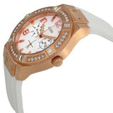  Shop Authentic Guess Diamonds White Dial White Rubber Strap Watch For Women - W0426L1 - Luxxuri