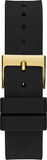  Shop Authentic Guess Queen Quartz Gold Dial Black Silicone Strap Watch For Women - GW0536L3 - Luxxuri