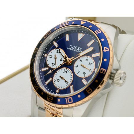  Shop Authentic Guess Odyssey Blue Dial Two Tone Steel Strap Watch For Men - W1107G3 - Luxxuri