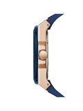Guess Legacy Blue Dial Blue Silicone Strap Watch For Men - W1049G2