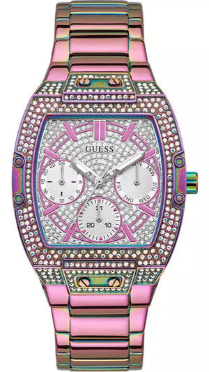  Shop Authentic Guess Phoenix Chronograph Crystals Silver Dial Pink Steel Strap Watch For Women - GW0104L4 - Luxxuri