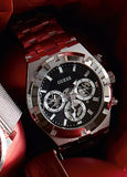  Shop Authentic Guess Continental Black Dial Silver Steel Strap Watch for Men - GW0260G1 - Luxxuri