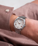  Shop Authentic Guess Luna Silver Dial Silver Steel Strap Watch for Women - GW0308L1 - Luxxuri
