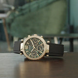  Shop Authentic Guess Solstice Green Dial Black Rubber Strap Watch for Women - GW0113L1 - Luxxuri