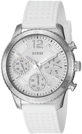 Guess Marina Quartz White Dial White Rubber Strap Watch For Women - W1025L1