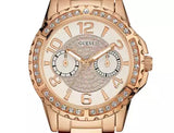  Shop Authentic Guess Sassy Quartz White Dial Rose Gold Steel Strap Watch For Women - W0705L3 - Luxxuri