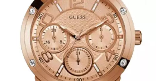  Shop Authentic Guess Studio Rose Gold Dial Rose Gold Steel Strap Watch For Women - W0778L3 - Luxxuri