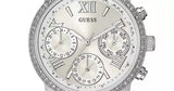  Shop Authentic Guess Mini Sunrise Chronograph Quartz Silver Dial Silver Steel Strap Watch For Women - W0623L1 - Luxxuri