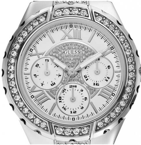 Shop Authentic Guess Viva Quartz Silver Dial Silver Steel Strap Watch For Women - W0111l1 - Luxxuri