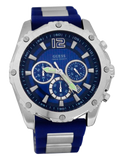  Shop Authentic Guess Sport Multifunction Blue Dial Blue Rubber Strap Watch For Men - W0167G3 - Luxxuri