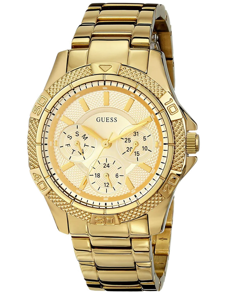  Shop Authentic Guess Mini Phantom Diamonds Gold Dial Gold Steel Strap Watch for Women - W0235L5 - Luxxuri